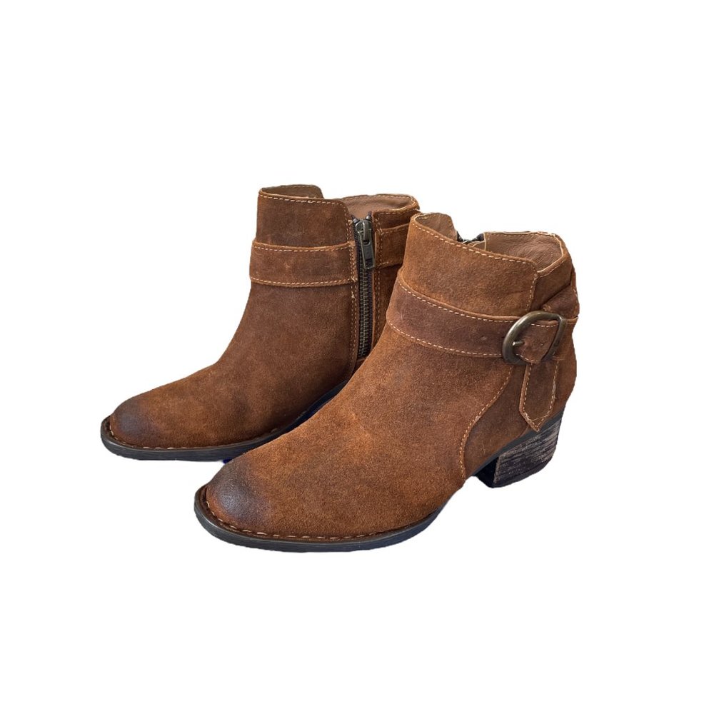 Born Morocco Ankle Boot - Size 5.5 - Rust Distressed Leather
